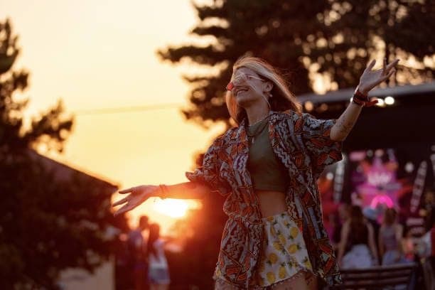Dancing at a community gathering